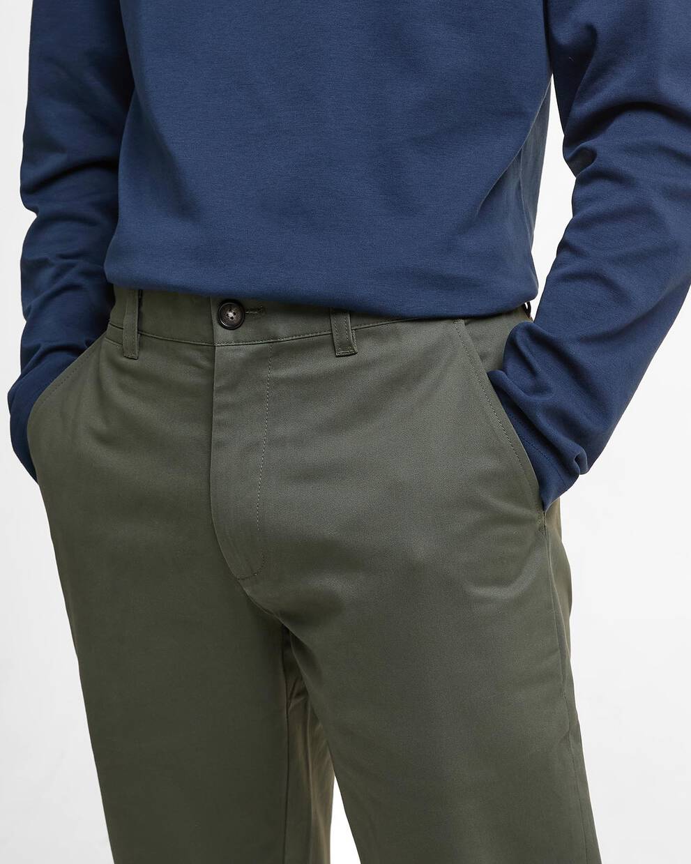 Suede Sateen Tailored Trousers