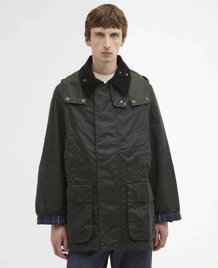 Barbour x ARKET Fairgame Waxed Jacket Sage
