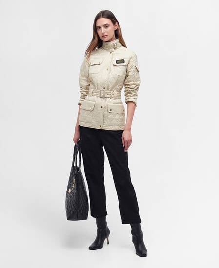 International Quilted Jacket Taupe-Pearl