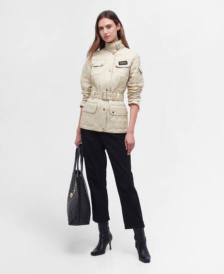 International Quilted Jacket Taupe-Pearl