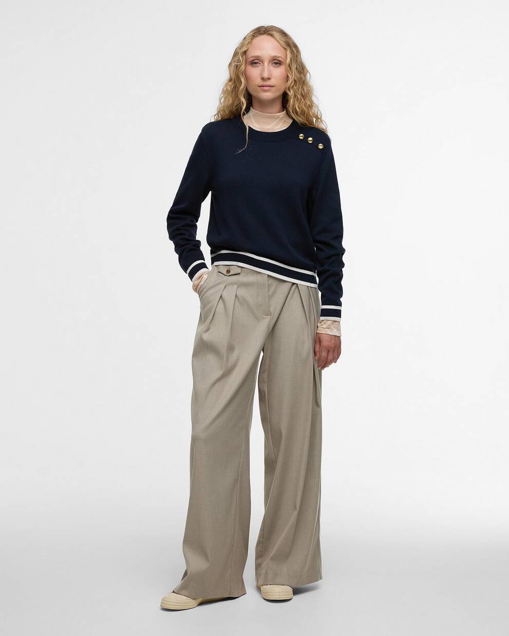 Maglione girocollo lavorato Avery