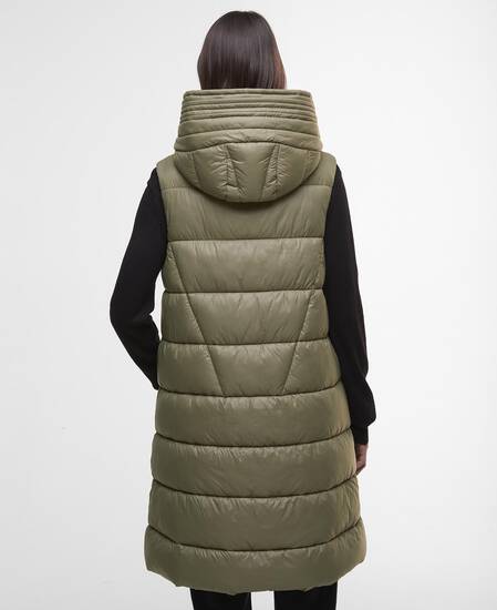 Cecilla Puffer Gilet Dusky Khaki