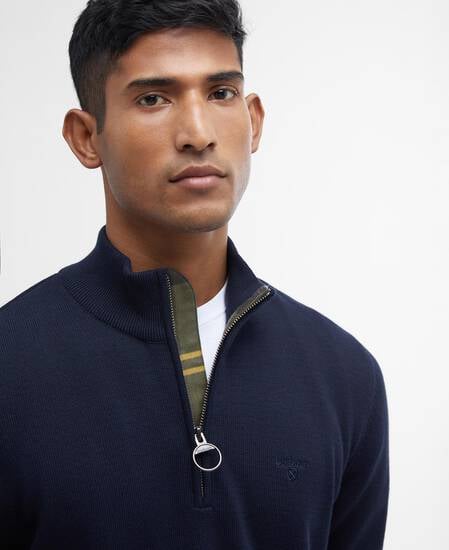 Cotton Quarter-Zip Jumper Classic Navy