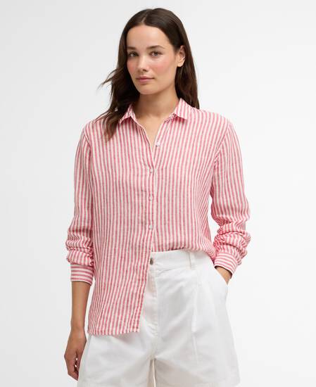 Bluse Marine Long-Sleeved Relaxed Poppy Red Stripe
