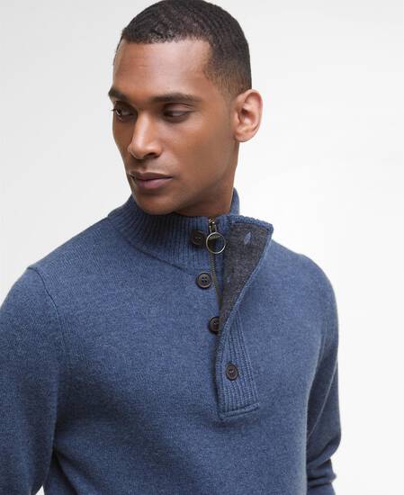 Essential Elbow Patch Jumper Dark Indigo
