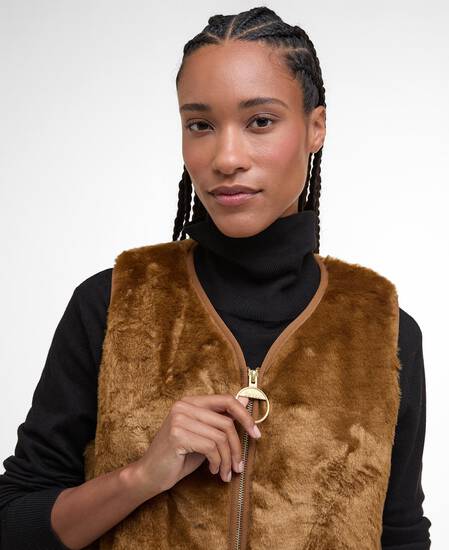 Gilet Karin in ecopelliccia Brown Fur