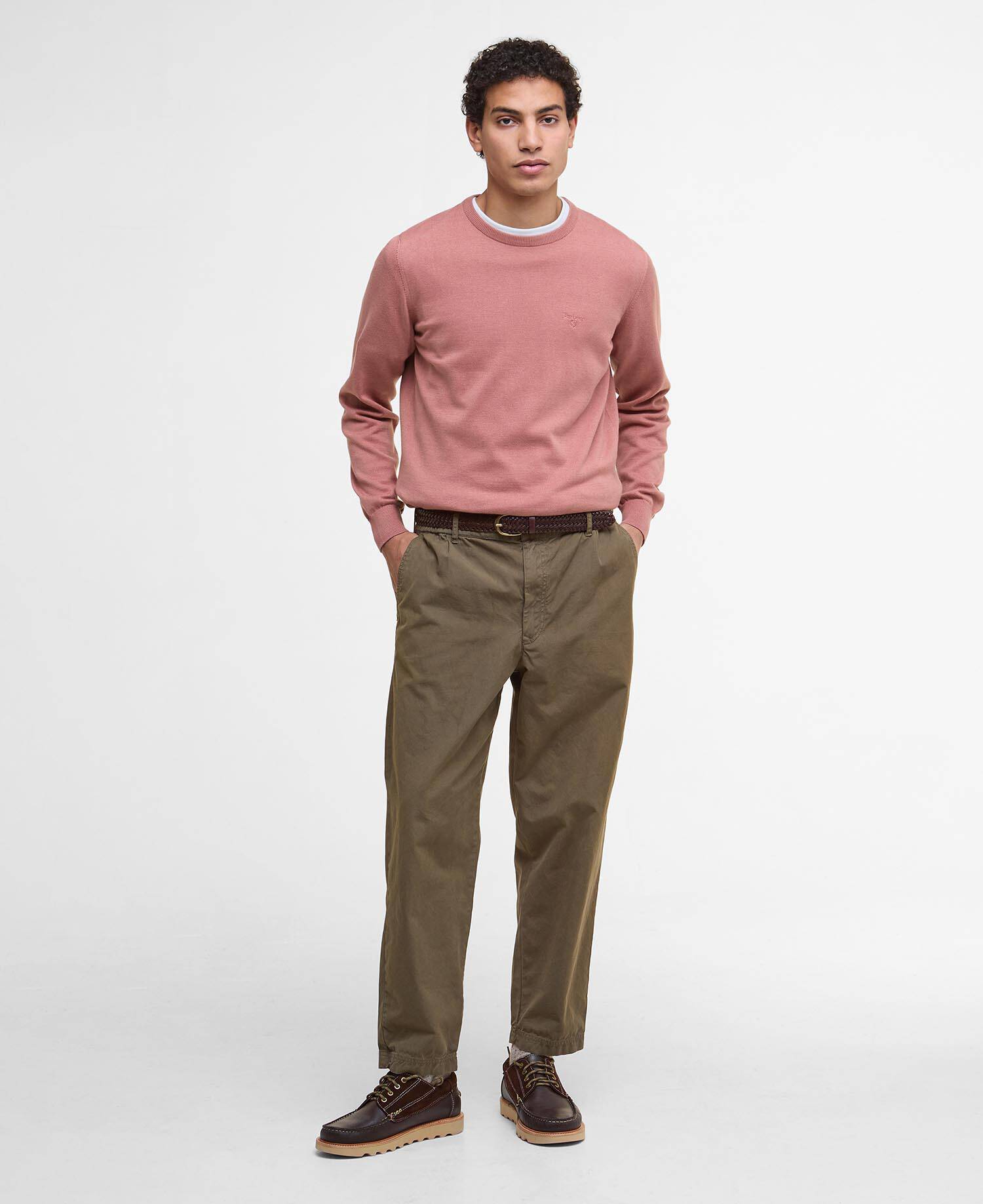 Pima Cotton Crew Neck Jumper image number 1