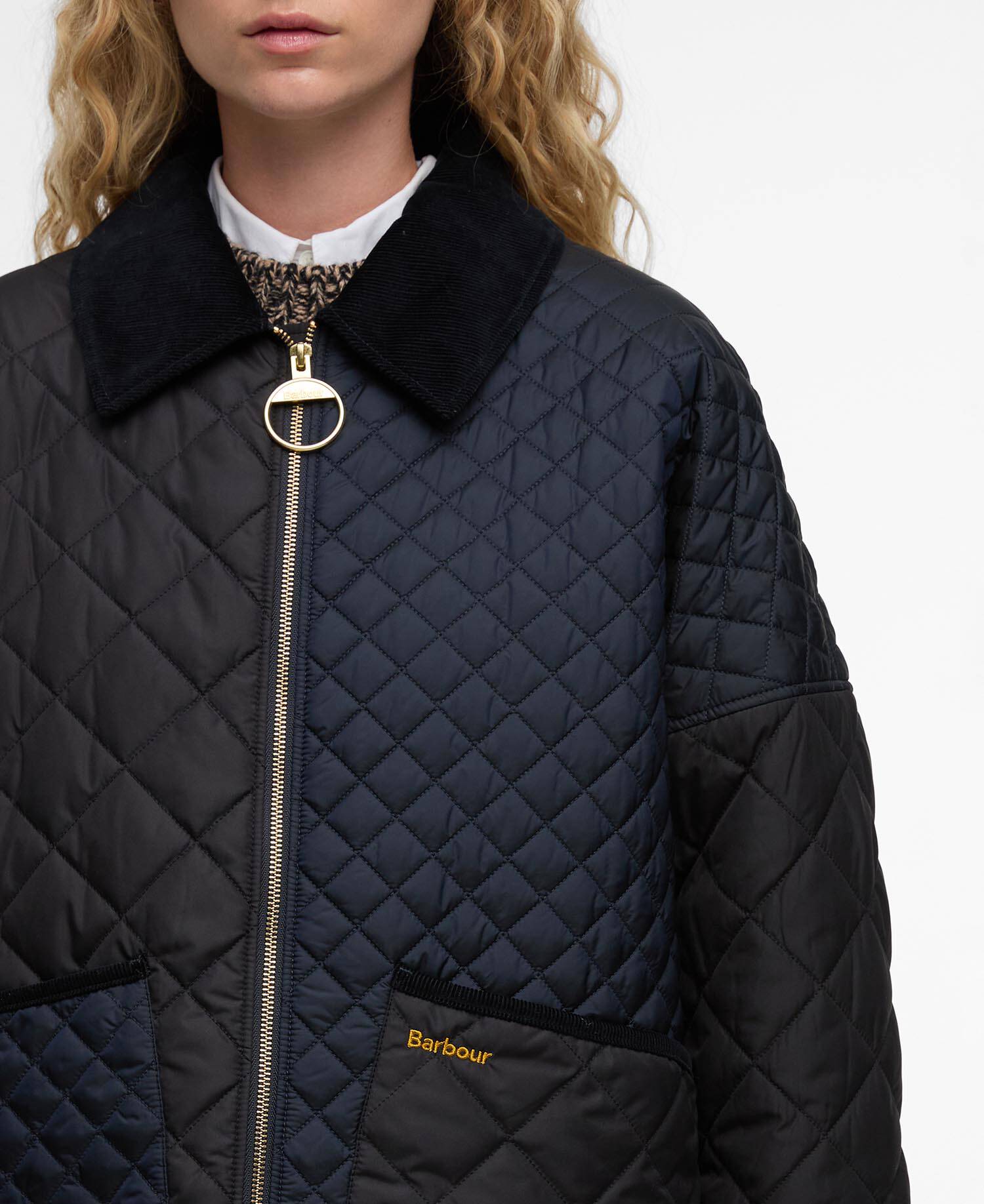 Danby Quilted Jacket Dark Navy/Black/Dress Tartan image number 3