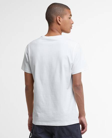 T-shirt con stampa Script Whisper White