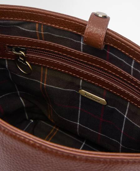 Cedar Leather Bucket Bag Brown