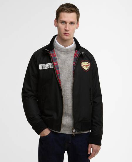 Barbour x Baracuta Wachsjacke Badged Porton Black