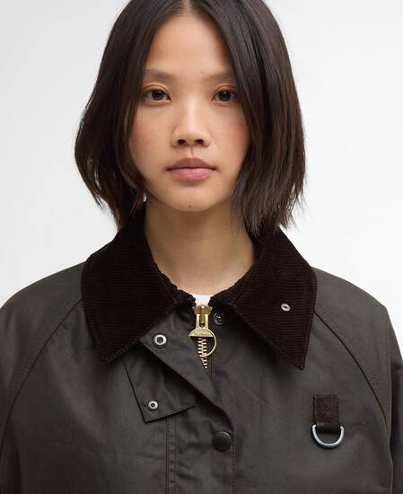 Women's Spey Waxed Jacket Olive-Classic