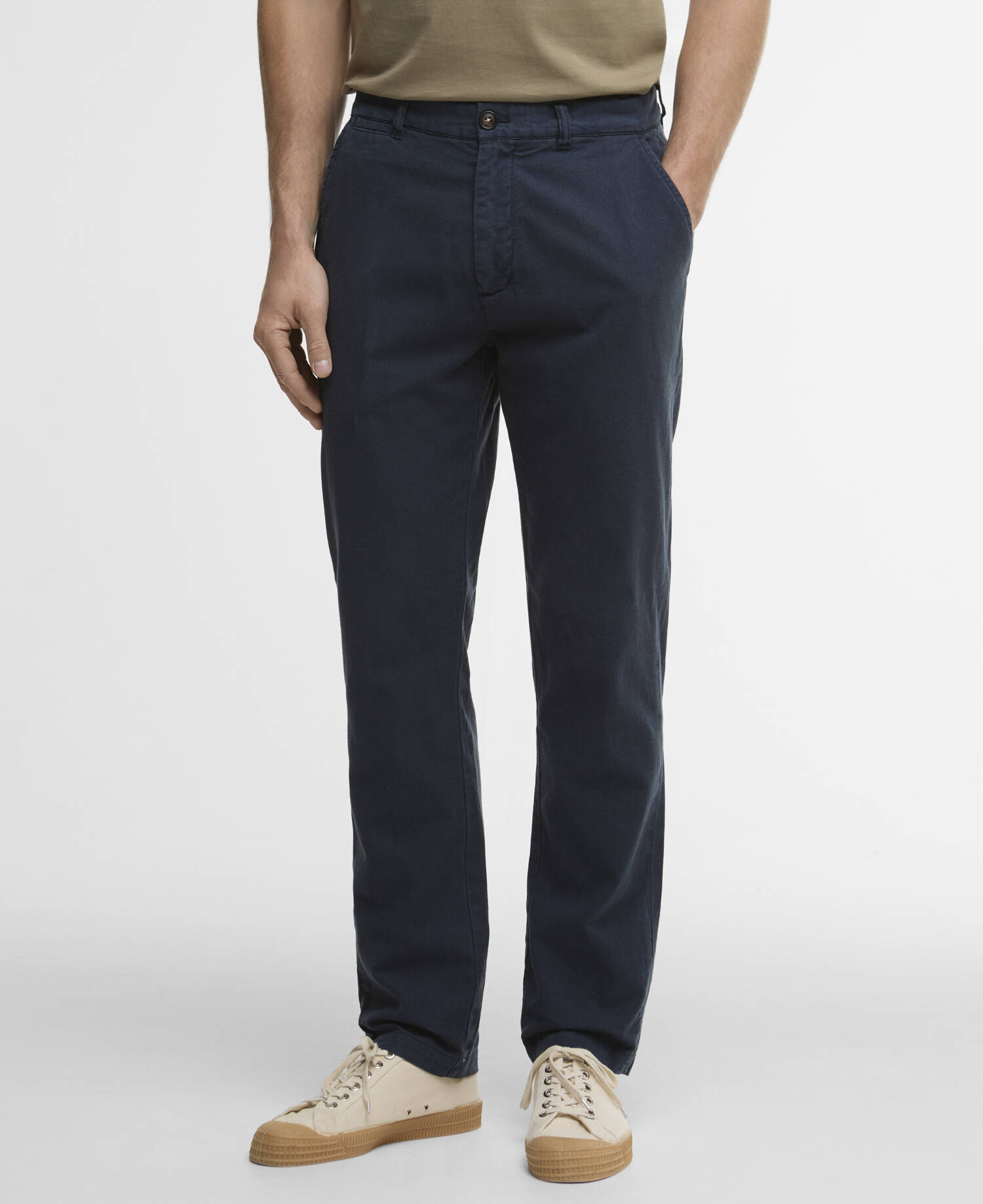 Hose Tailored aus Leinen-Mix Navy image number 1