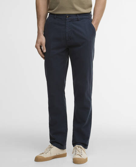 Cotton Linen Tailored Trouser Navy