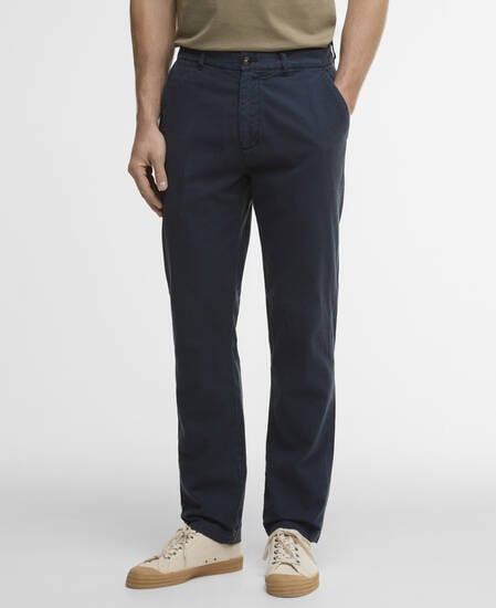 Cotton Linen Tailored Trouser Navy