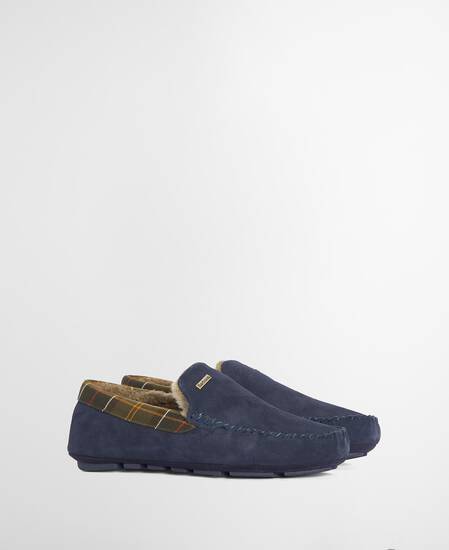 Monty Slippers Navy Suede