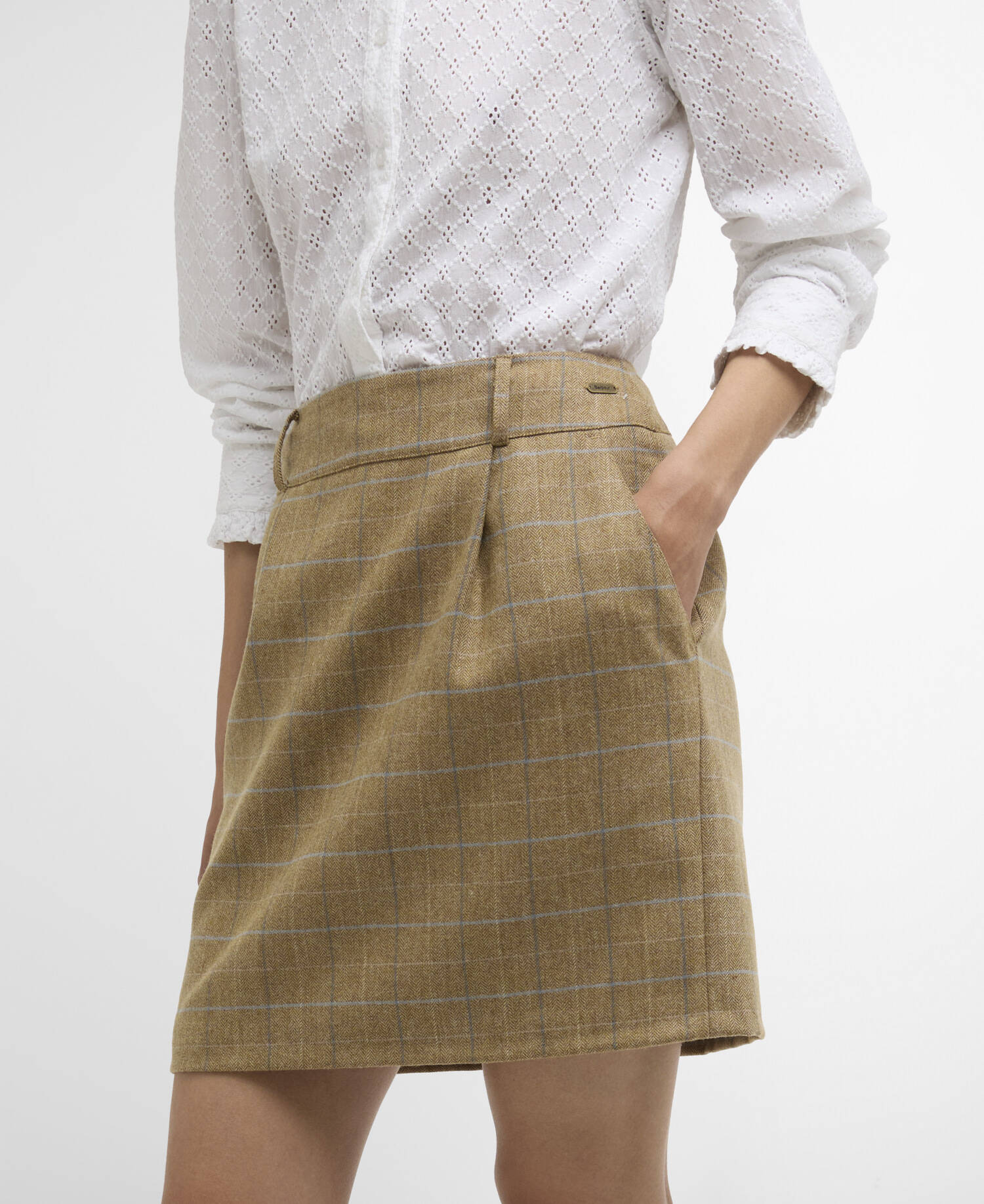 Petunia Mini Skirt Soft Blue Tweed image number 3