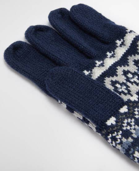 Marlow Fair Isle Gloves Navy
