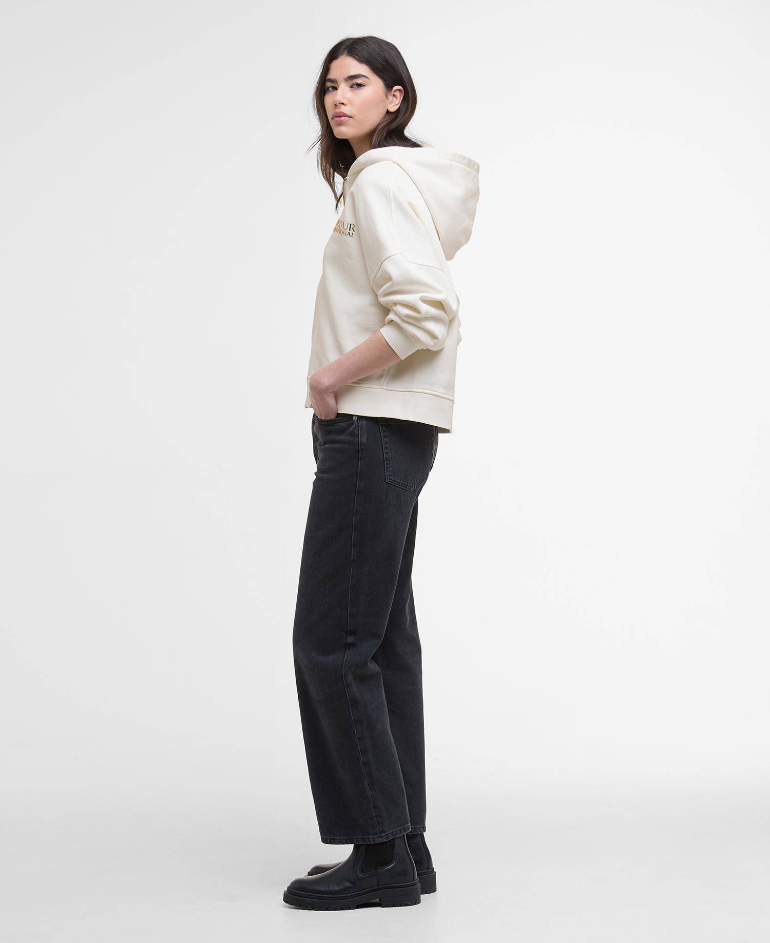 Felpa con cappuccio e chiusura a zip Lana image number 1