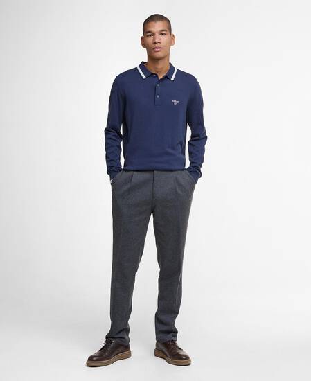 Rocton Knitted Polo Shirt Navy
