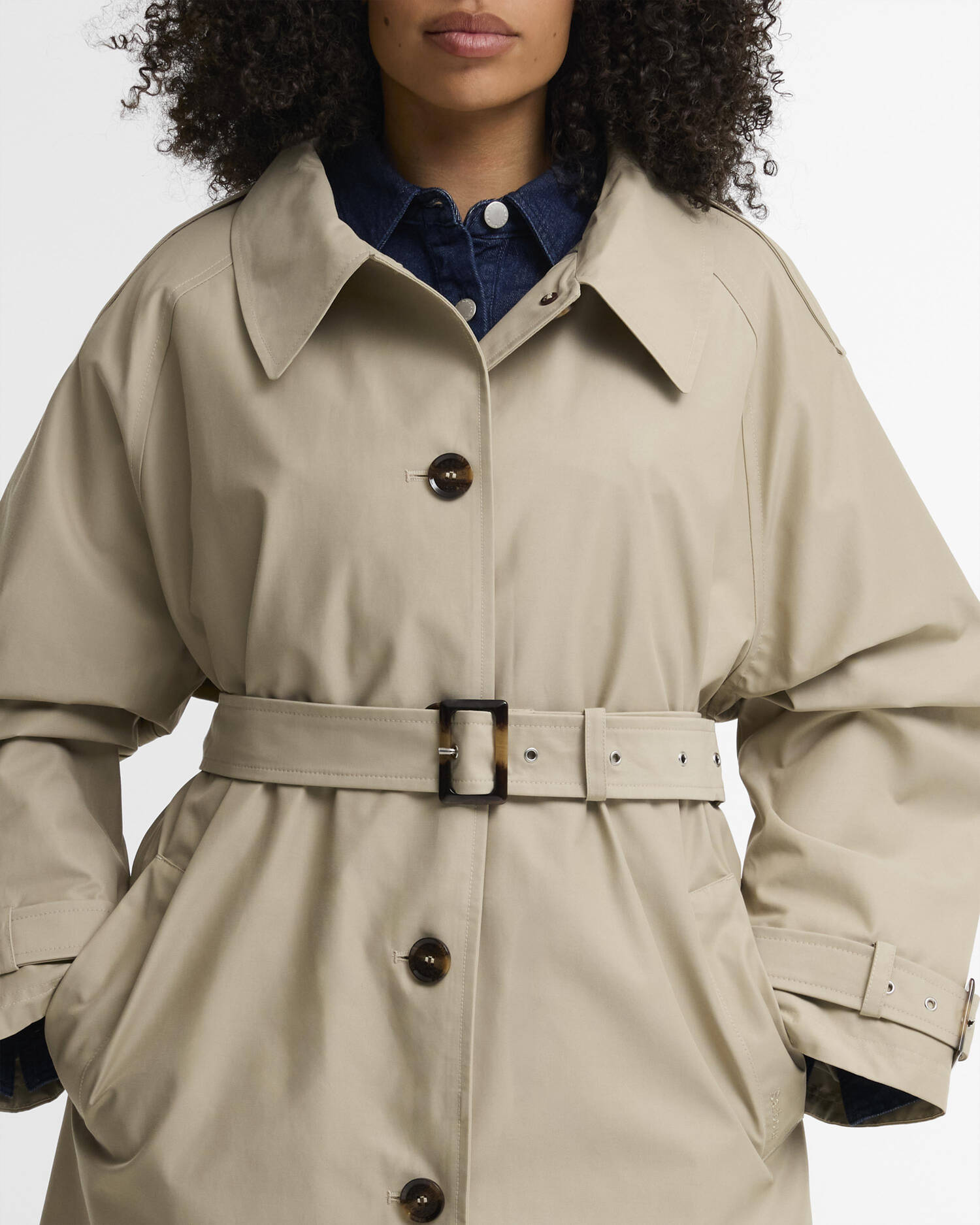 Maia Plus-Size Showerproof Jacket Light Sand image number 3