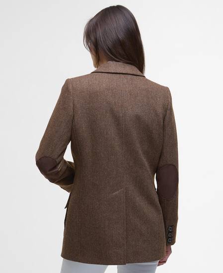 Blazer in lana leggermente aderente Elm Military Brown
