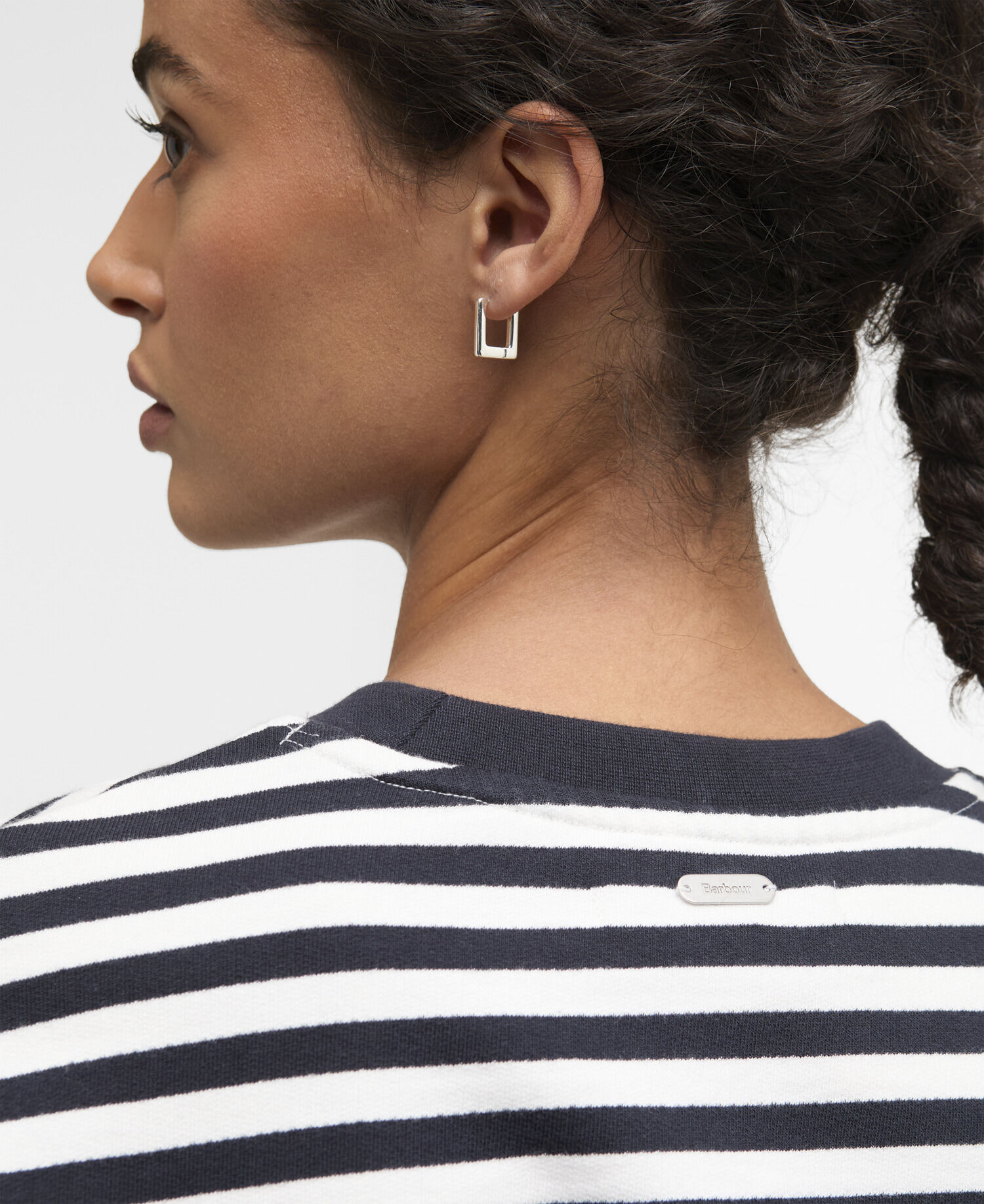 Gabby Striped Sweatshirt Dark Navy Stripe