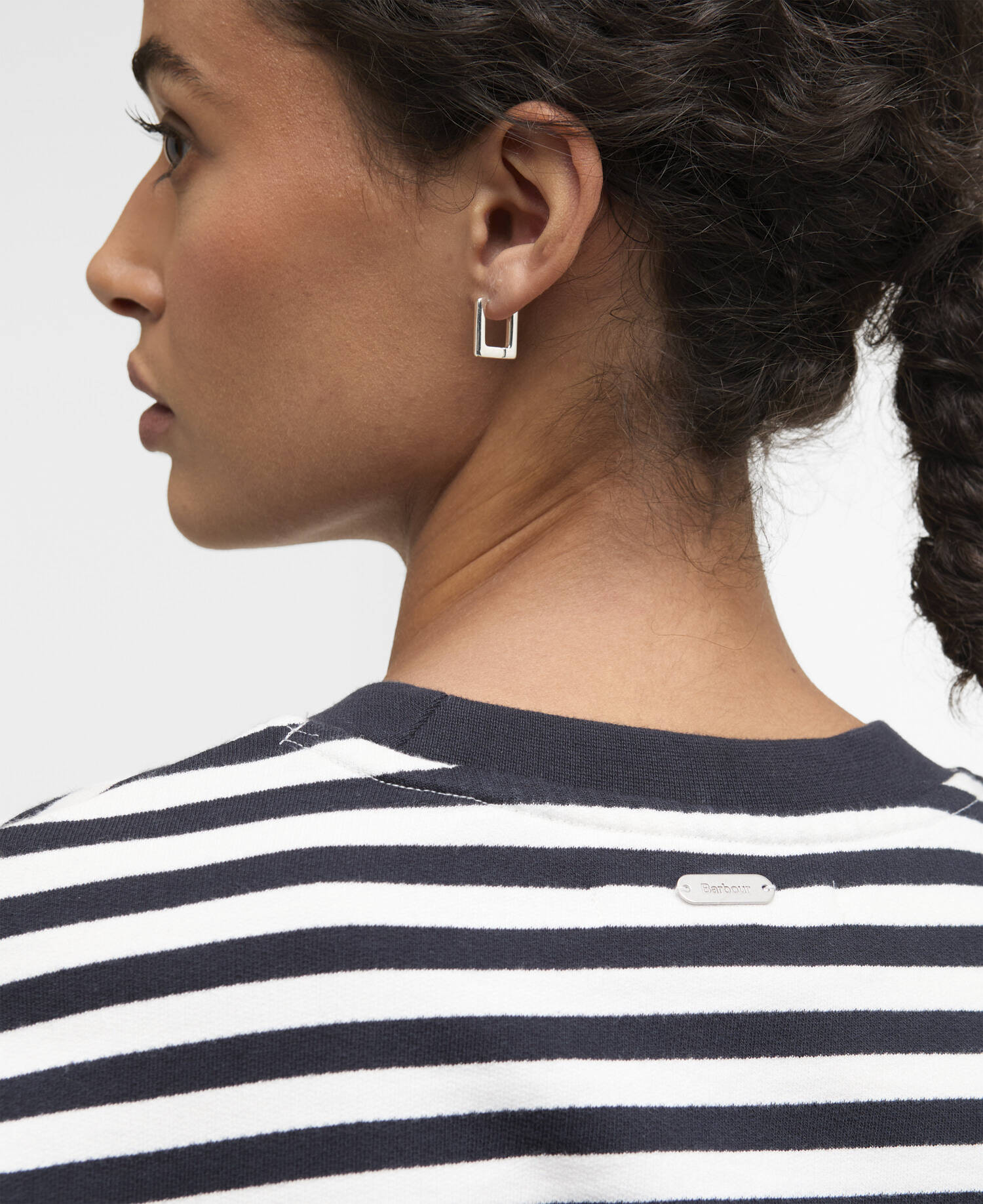 Gabby Striped Sweatshirt Dark Navy Stripe image number 3