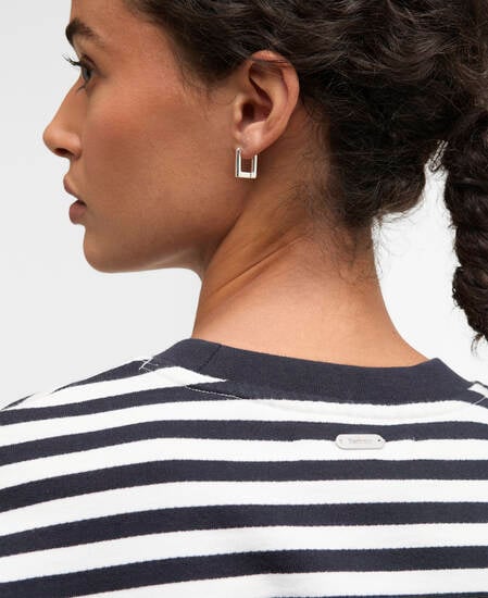 Gabby Striped Sweatshirt Dark Navy Stripe