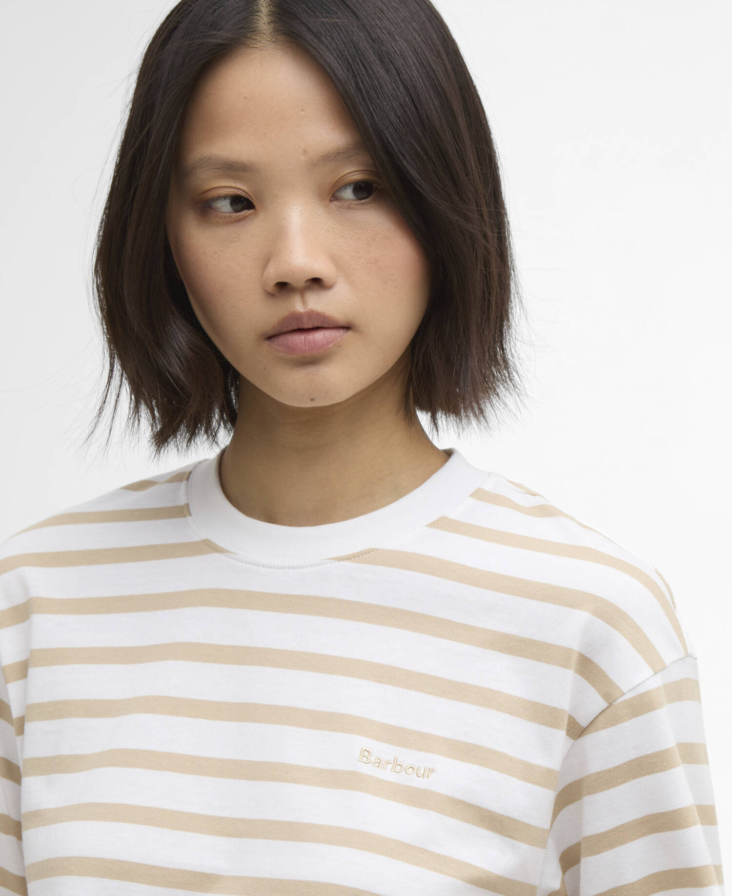 Top con motivo a righe Maureen Pale Khaki Stripe image number 3