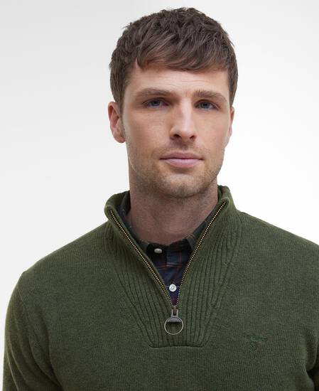 Essential Half-Zip Jumper Mid Olive