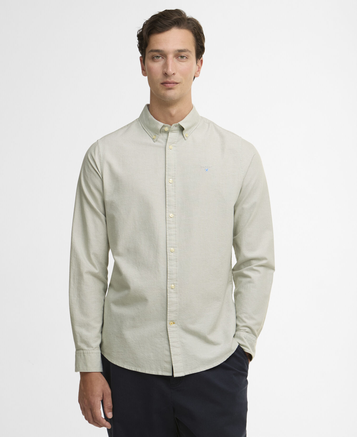 Oxford Tailored Long-Sleeved Shirt Sea Green