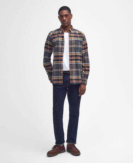 Ronan Tailored Long-Sleeved Shirt Grey Marl Ronan Tailored Long-Sleeved Shirt Grey Marl