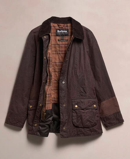Barbour Re-Loved Women's Beadnell Waxed Jacket - Size 14 Rustic