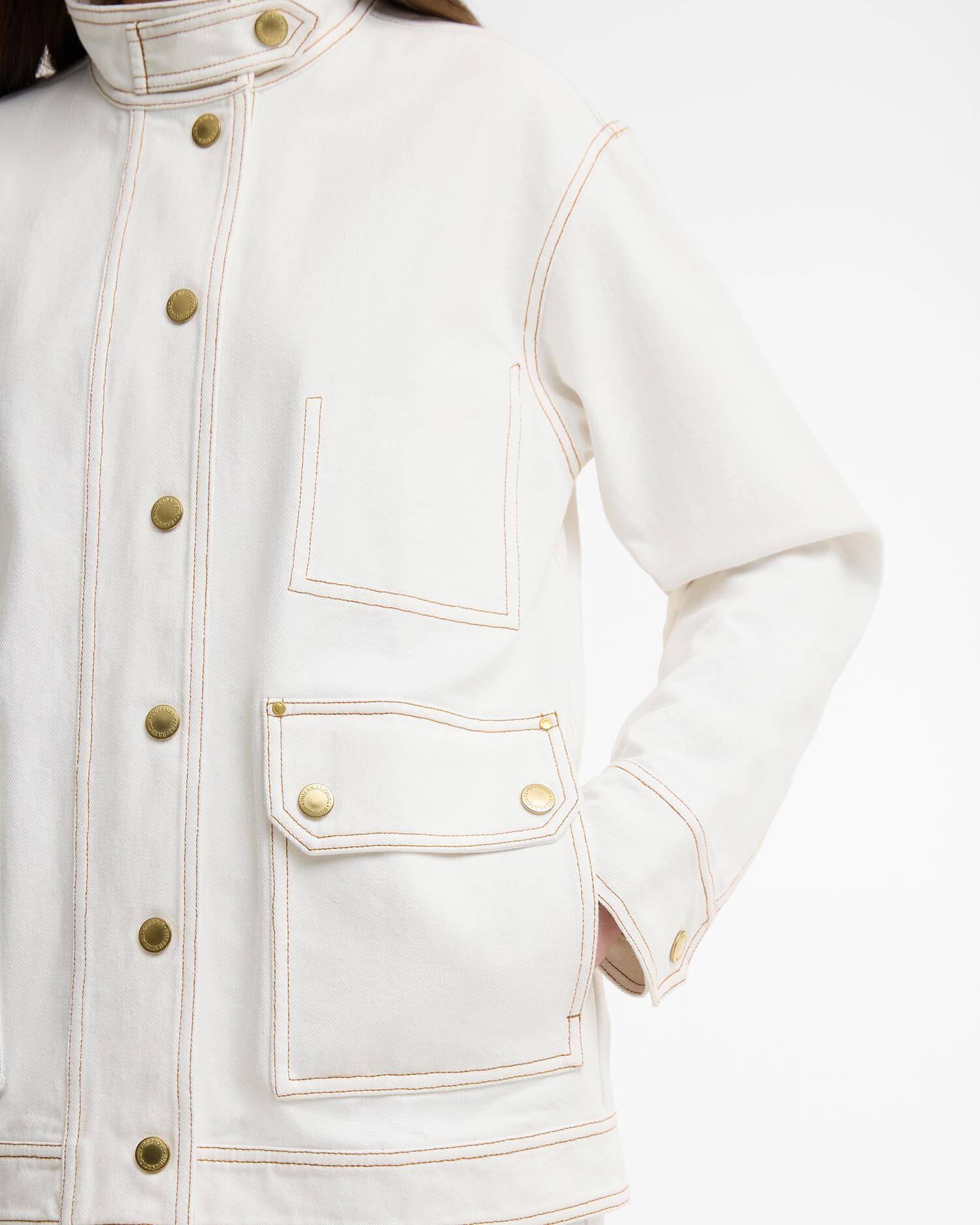 Kyla Denim Jacket Denim White image number 4