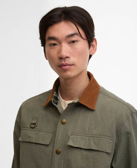 Spey Poplin Overshirt Archive Olive