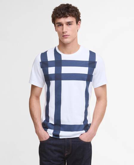 Kaine Tartan T-Shirt White Kaine Tartan T-Shirt White