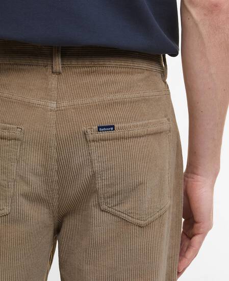 Stretch Cord Regular Trousers Washed Stone
