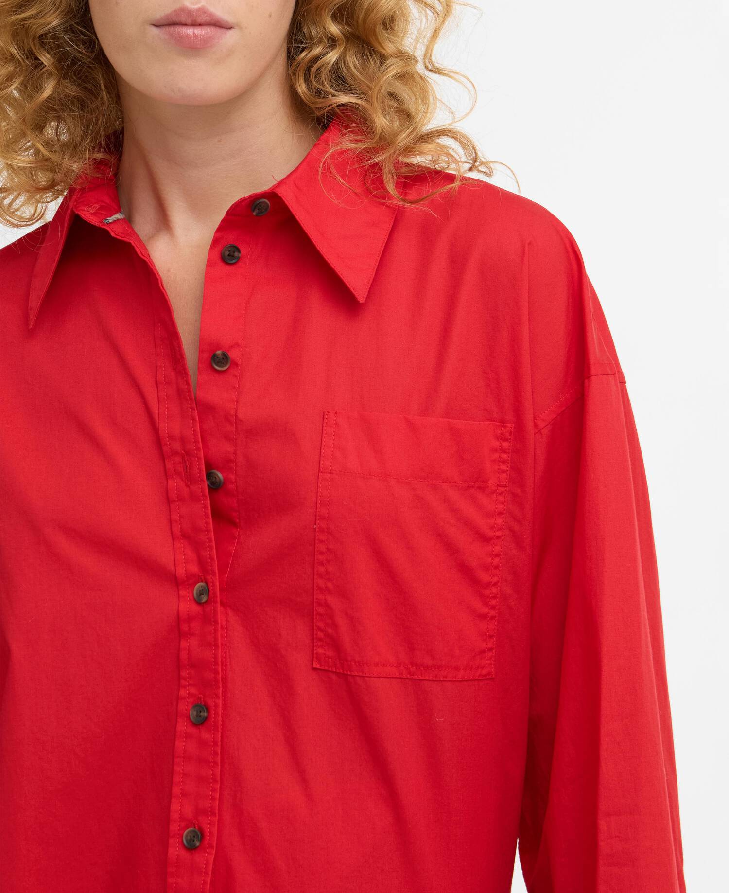 Hemd Angela Long-Sleeved Relaxed Poppy Red image number 3