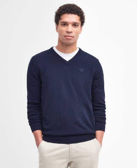 Essential V-Neck Jumper Classic Navy