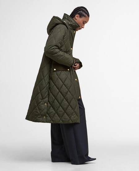 Steppjacke Meredith Olive/Ancient Tartan
