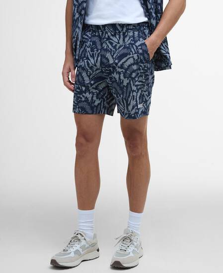 Kew Printed Shorts Navy