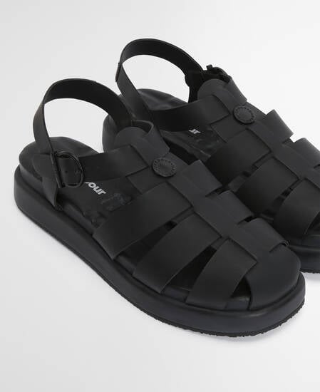 Hindburn Fisherman Sandals Black