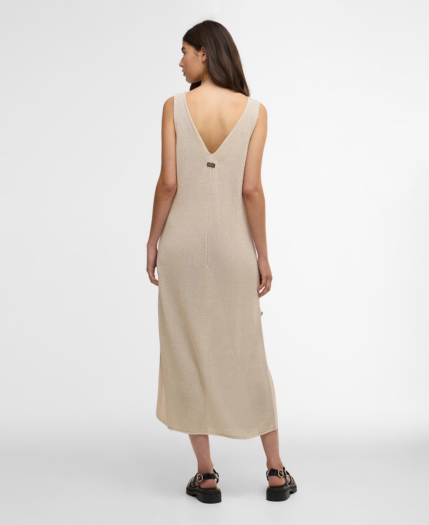 Valencia Knitted Midi Dress Ecru