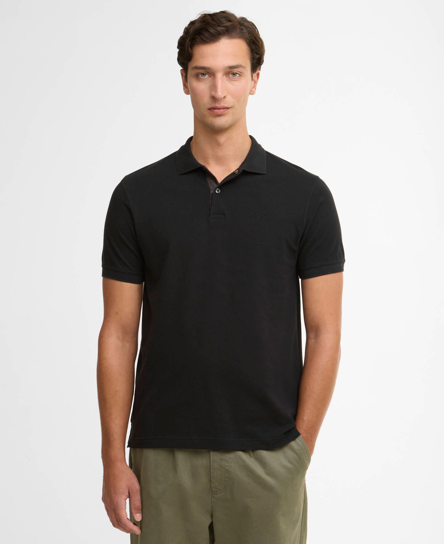 Pima Cotton Tailored Polo Black image number 0