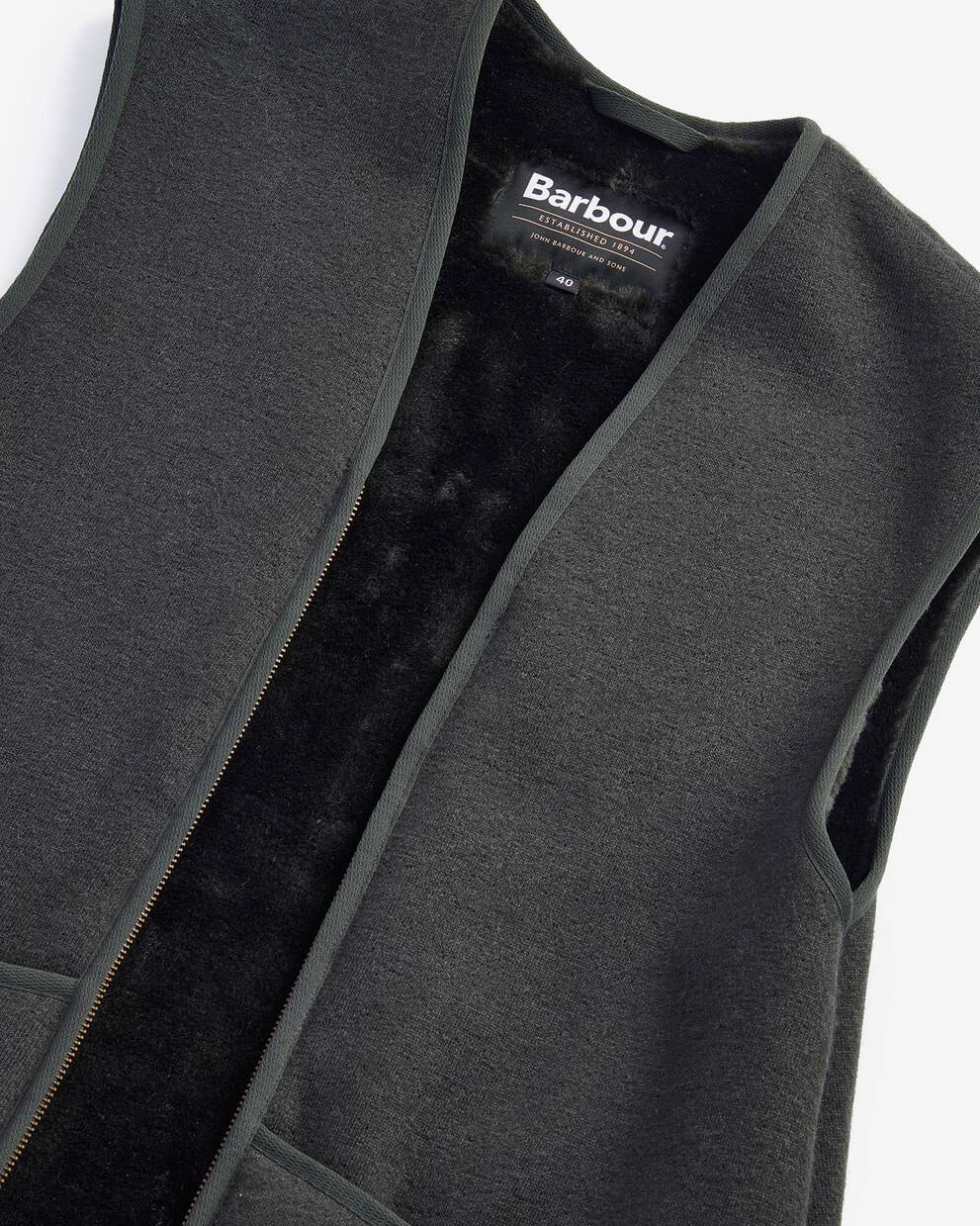 Gilet/fodera in pile caldo con cerniera