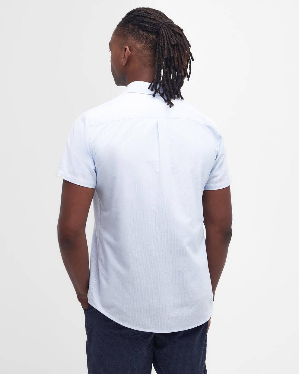 Striped Oxford Tailored Short-Sleeved Shirt