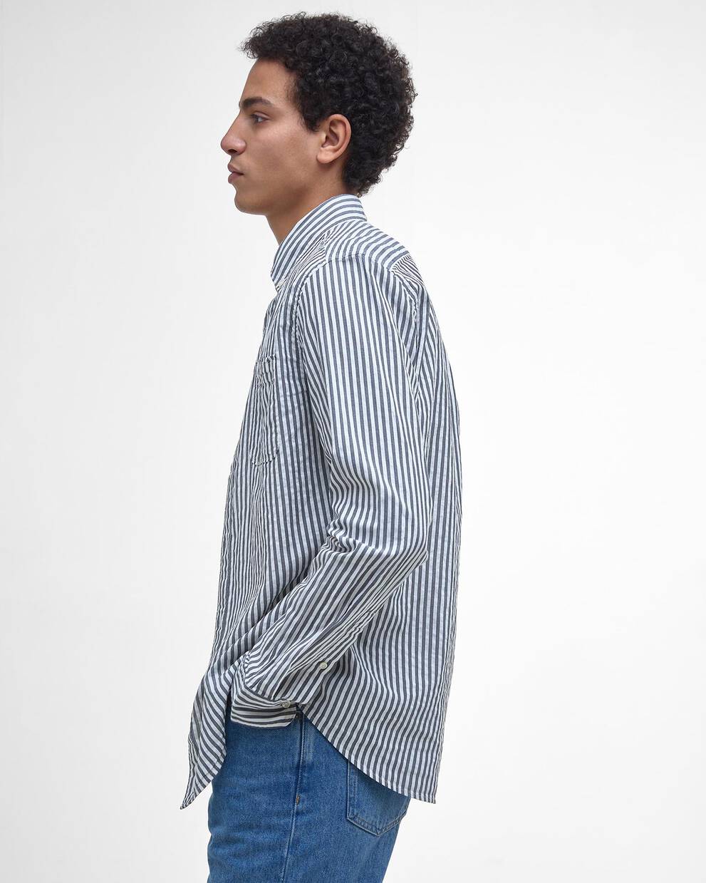 Cresswell Seersucker Tailored Long-Sleeved Shirt
