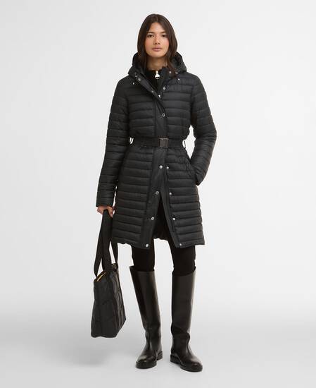 Longline Jada Puffer Jacket Black