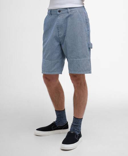 Shorts Tindale con motivo a righe Bleached Blue